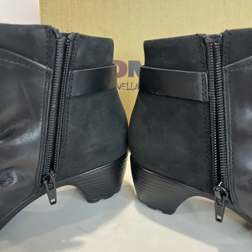 Romika NEW Womens EU36 US‎ 5-5.5 Banja Black Leather Ruched Ankle Boots Comfort
